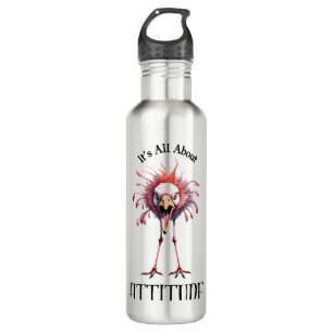 Alles über Attitude Funny Flamingo Edelstahlflasche