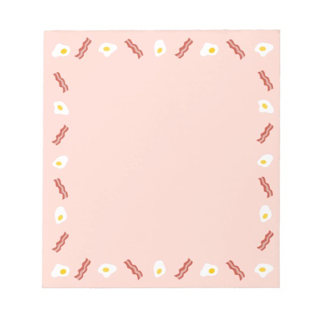 Alles über Bacon und Eier Notizblock (Vorderseite)