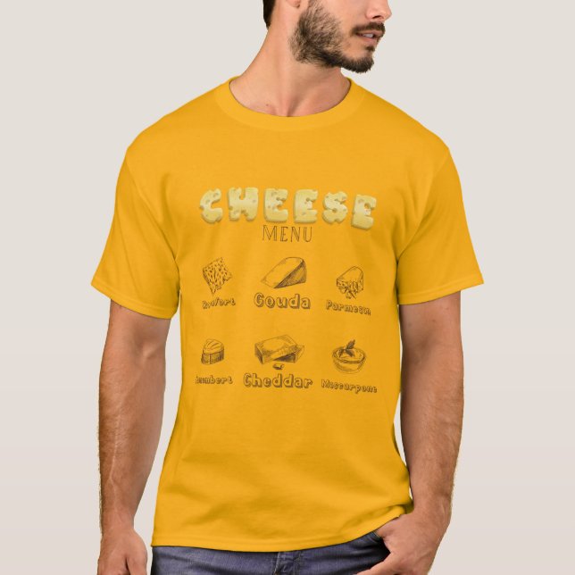 Alles über das Menü "Käse-Typen" T-Shirt (Vorderseite)