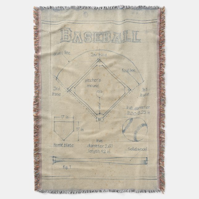 Alles über das Spiel - Baseball Decke (Vorderseite Vertikal)
