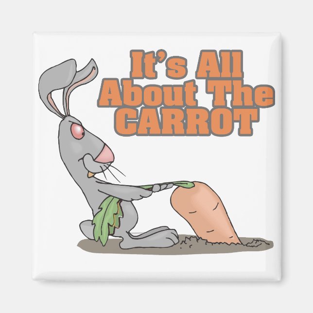 alles über den karottenwitzigen Hasen-Cartoon Magnet (Vorne)