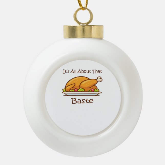 Alles über diese Baste (Erntedank) Trendy Keramik Kugel-Ornament (Vorderseite)