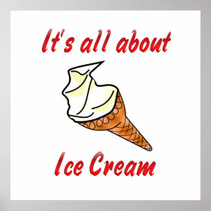Alles über Eiscreme Poster