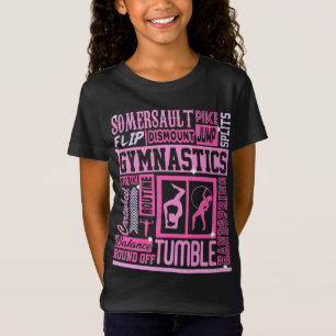 Alles Über Gymnastik Typografie in rosa T - Shirt