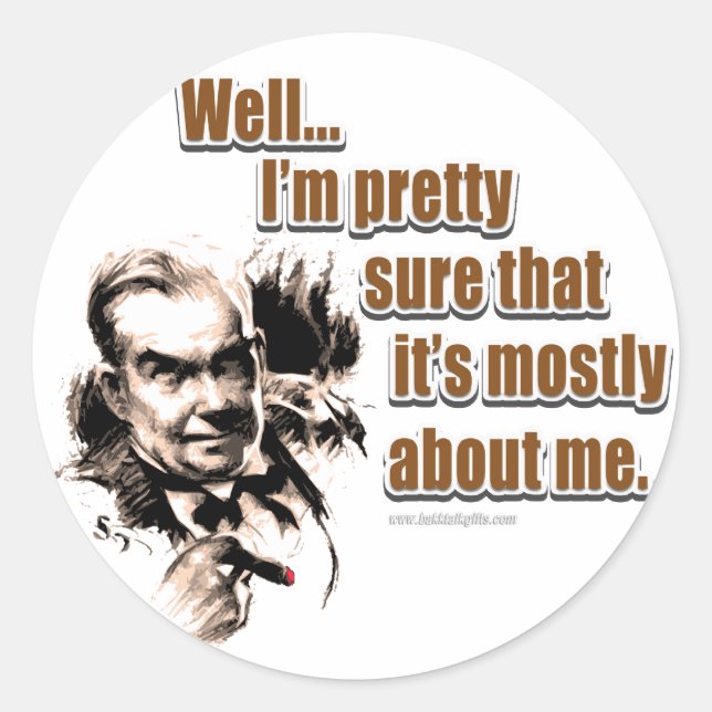 Alles über mich... runder aufkleber (Vorderseite)