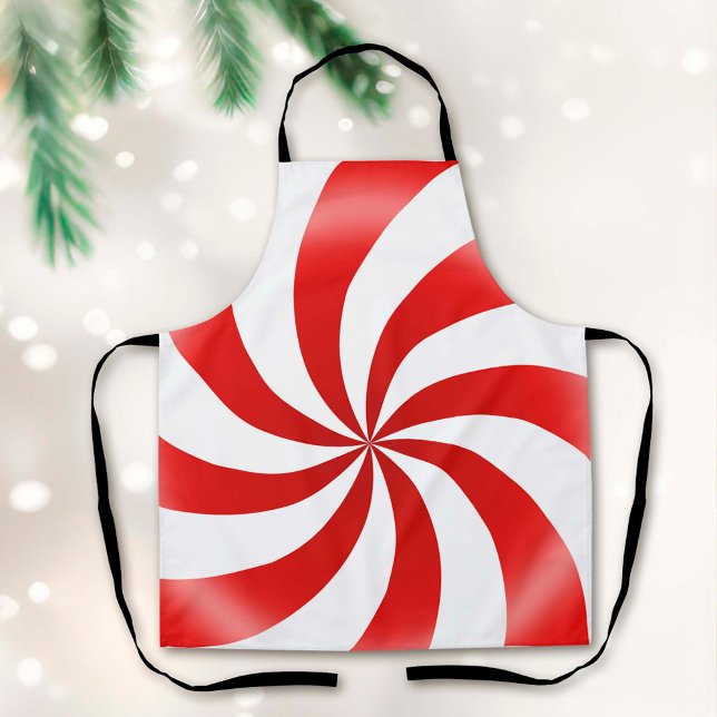 Alles über Peppermint Candy Schürze (Get into the holiday spirit with our Red and White Peppermint Candy Swirl apron! )