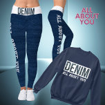 ALLES ÜBER SIE - modische Denim Sports Leggings<br><div class="desc">Modische Denim Look Sport Leggings. Ideal für Jeden Anlaß ALLE ÜBER SIE ❤️ dies mit Freunden teilen</div>