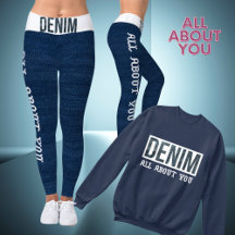 ALLES ÜBER SIE - modische Denim Sports Leggings