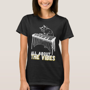 Alles über Vibes Vibraphone Jazz Cat Musician T-Shirt