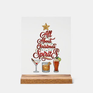 Alles über Weihnachts-Geister-Cocktails Whiskey St Acrylschild