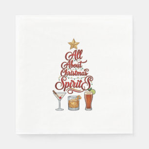 Alles über Weihnachts-Geister-Cocktails Whiskey St Serviette