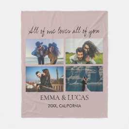 Alles von mir liebt alles an dir Fotocollage Fleecedecke