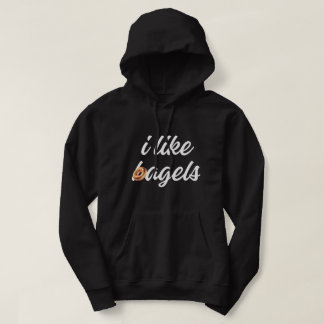 Alles, was Bagel liebt, ist wie Bagels minimalisti Hoodie