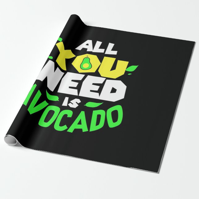 Alles was du brauchst ist Avocado Geschenkpapier (Ungerollt)