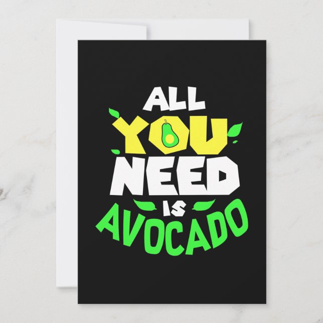 Alles was du brauchst ist Avocado Save The Date (Vorderseite)