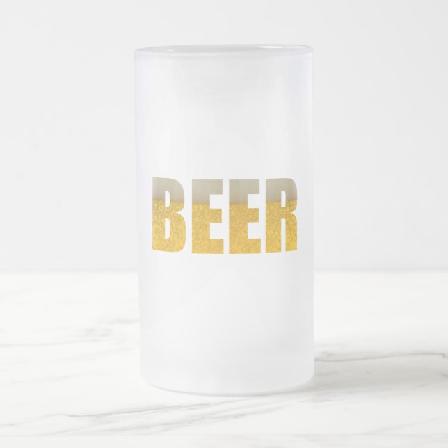 Alles was du brauchst ist Bier Mattglas Bierglas (Mittel)