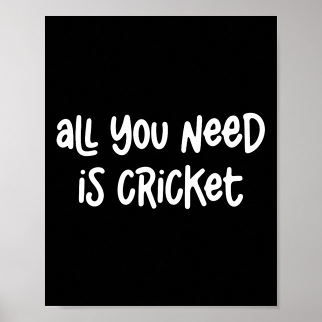 Alles was du brauchst ist Cricket  Poster (Vorne)