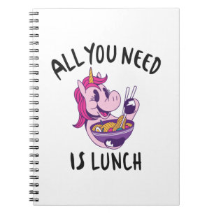 Alles, was du brauchst, ist das Mittagessen Notizblock