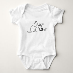 Alles was du brauchst ist eine Katze Süße Baby Bod Strampler