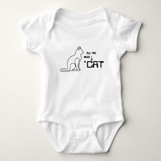 Alles was du brauchst ist eine Katze Süße Baby Bod Strampler
