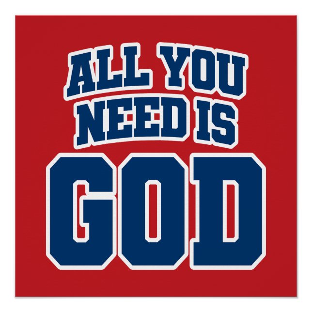 Alles, was du brauchst, ist Gott Poster (Vorderseite)