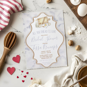Alles was du brauchst ist Liebe Backen Gebäck Brau Einladung