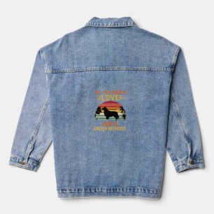 Alles was du brauchst ist Liebe Golden Retriever Jeansjacke