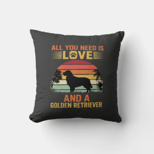 Alles was du brauchst ist Liebe Golden Retriever Kissen