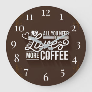 Alles, was du brauchst, ist Liebe Große Wanduhr