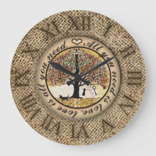 Alles, was du brauchst, ist Liebe Große Wanduhr