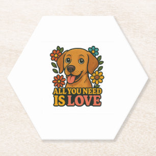 Alles, was du brauchst, ist Liebe Hund Untersetzer