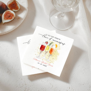 Alles was du brauchst ist Liebe & Mimosas Brautpar Serviette