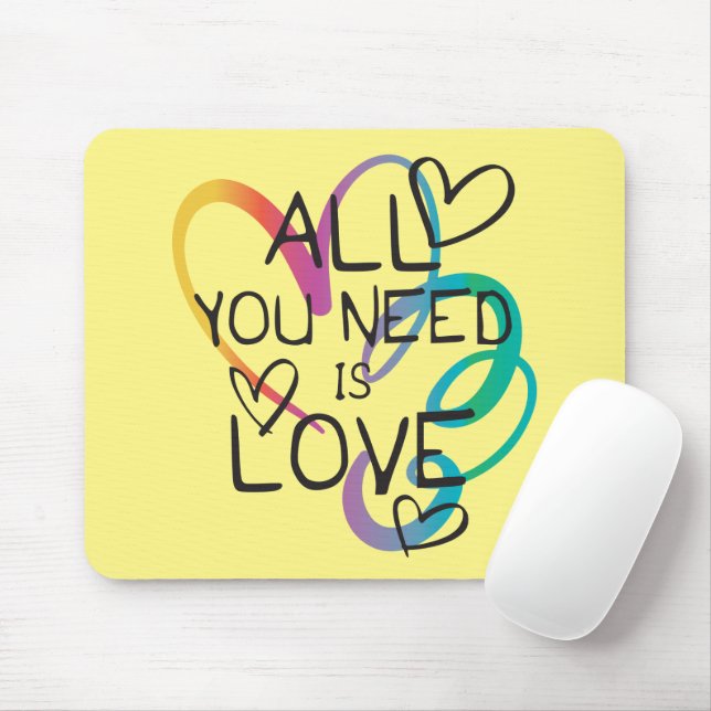 Alles, was du brauchst, ist Liebe Mousepad (Mit Mouse)