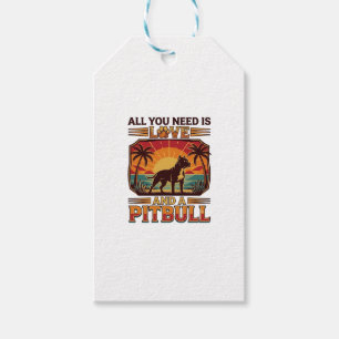 Alles was du brauchst ist Liebe Pitbull Hund Sonne Geschenkanhänger