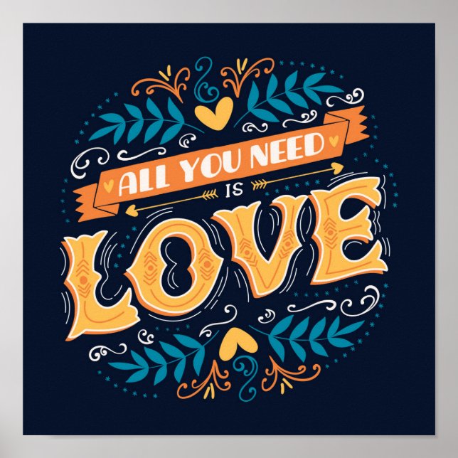 Alles, was du brauchst, ist Liebe Poster (Vorne)
