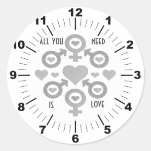 Alles, was du brauchst, ist Liebe Runder Aufkleber