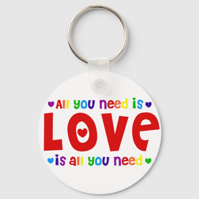 Alles was du brauchst ist Liebe Schlüsselanhänger (Vorderseite)