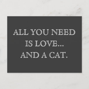 Alles was du brauchst ist Liebe...und ein Hund - P Postkarte