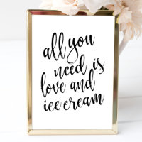 Alles, was du brauchst, ist Liebe und Eiscreme ers