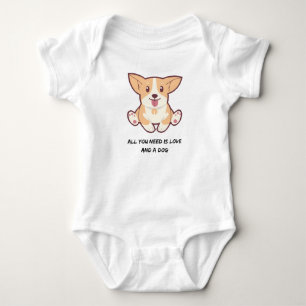 Alles was du brauchst ist Liebe und Hund Baby T-Sh Strampler