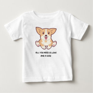 Alles was du brauchst ist Liebe und Hund Baby T-Sh T-shirt
