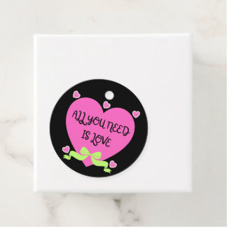Alles, was du brauchst, ist Liebe – Valentinsherz- Geschenkanhänger