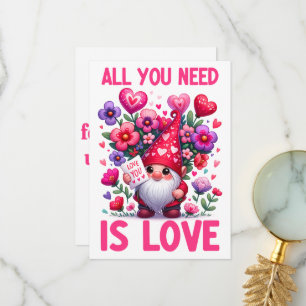Alles, was du brauchst, ist Liebe - Valentinstagsk Dankeskarte