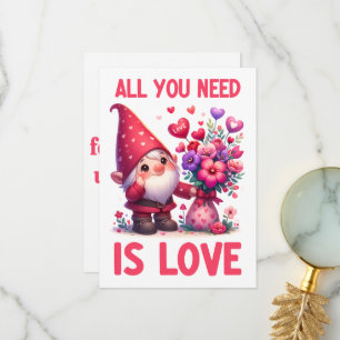 Alles, was du brauchst, ist Liebe - Valentinstagsk Dankeskarte