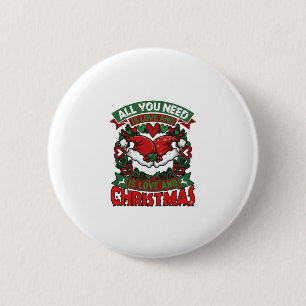 Alles was du brauchst ist Liebe Weihnachten Santa  Button