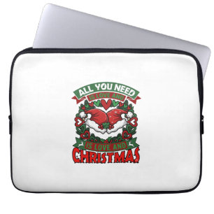 Alles was du brauchst ist Liebe Weihnachten Santa Laptopschutzhülle