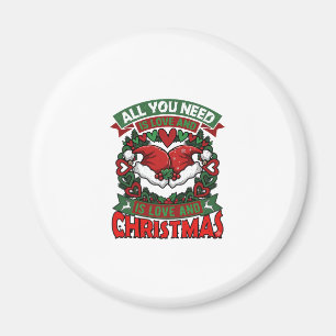 Alles was du brauchst ist Liebe Weihnachten Santa  Magnet