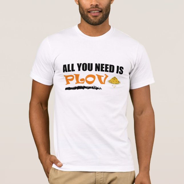 Alles, was du brauchst, ist Plov! Usbekisch, Aserb T-Shirt (Vorderseite)