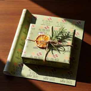 Alles was du brauchst ist Tee & warme Socken Cozy  Geschenkpapier
