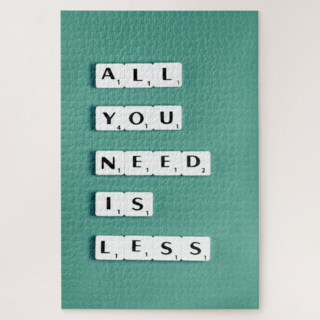 Alles, was du brauchst, ist weniger, Minimalistisc Puzzle (Vertikal)